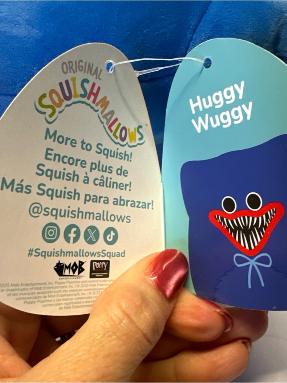 Squishmallows Huggy Wuggy Poppy Playtime Blue Plush Pillow Soft Toy NWT Cute - Picture 4 of 5